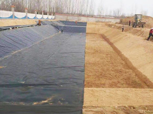 鱼塘土工膜防渗施工